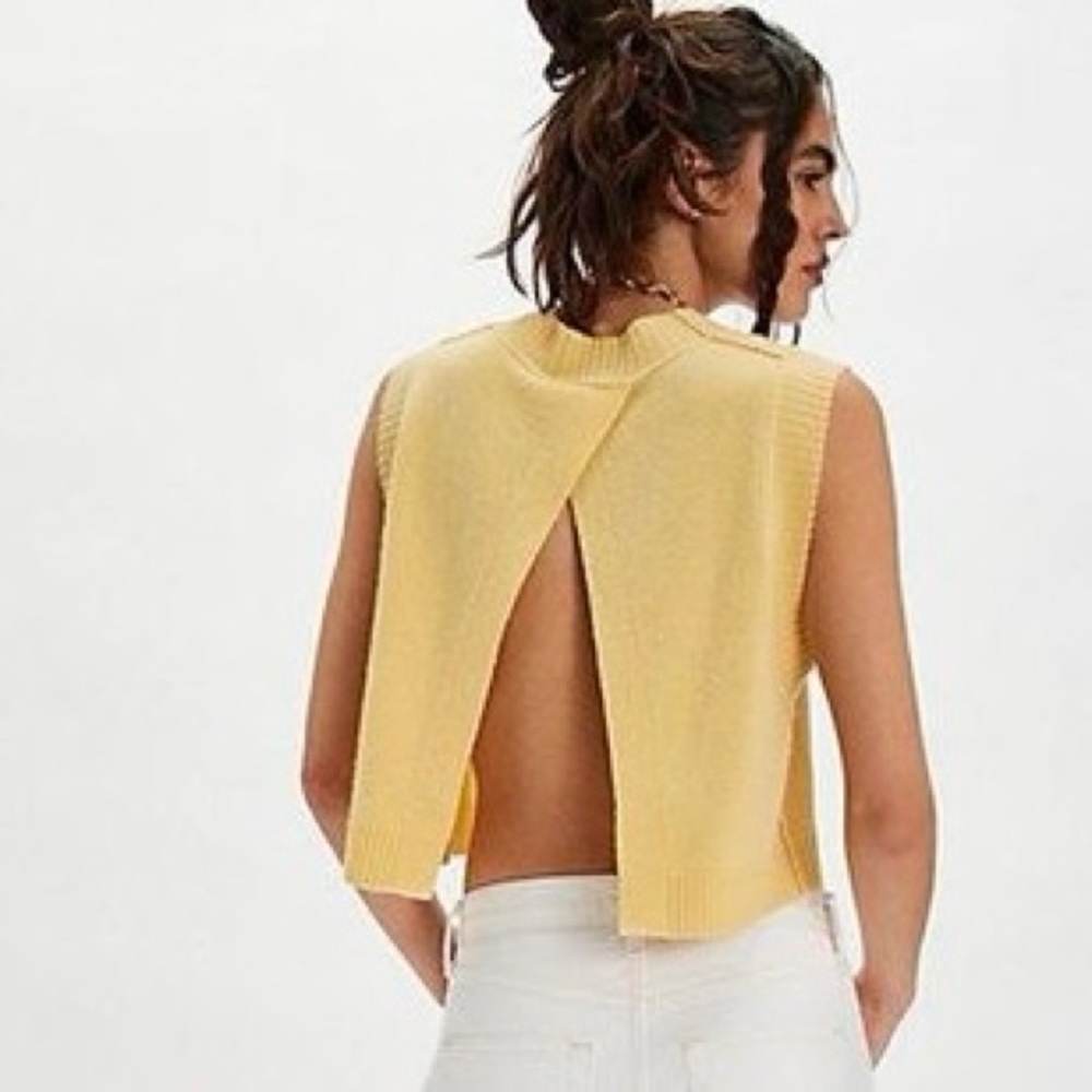Free People Laurel Open-back Sweater Vest